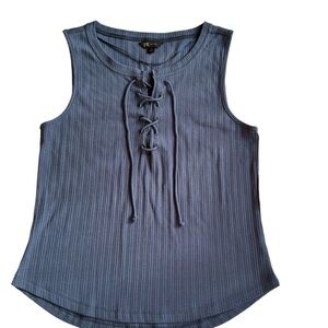 Frye Indigo Blue Lace Up Tank Top New size Small Rodeo